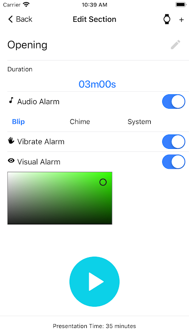 Design each section of your speech the way you want.
